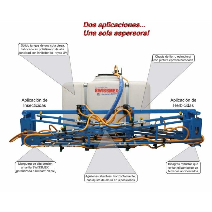 Swissmex 890130 Aspersora fumigadora doble propósito aguilón 600L