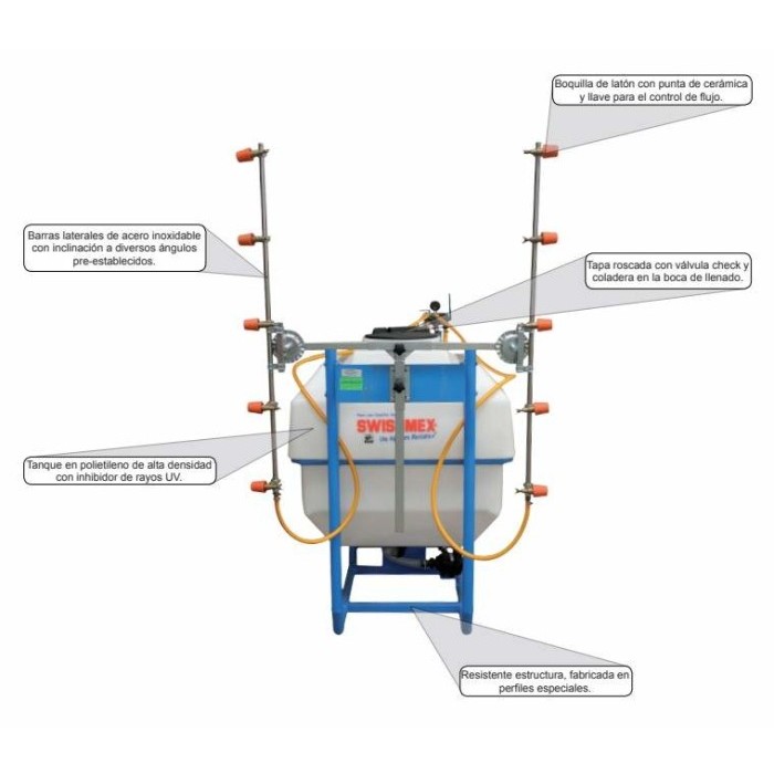 Swissmex 920100 Aspersora fumigadora P/Tractor 500L barras paralelas