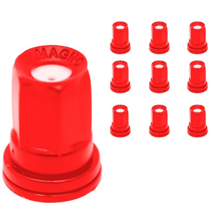 Magnojet M062 Boquilla MAG CH 80º Roja Cono Lleno Ceramica 10pz paquete