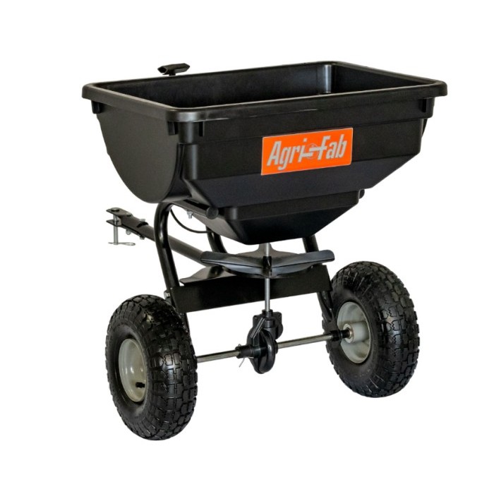 45-0530 AGRI-FAB Fertilizador de remolque de 85 lb.