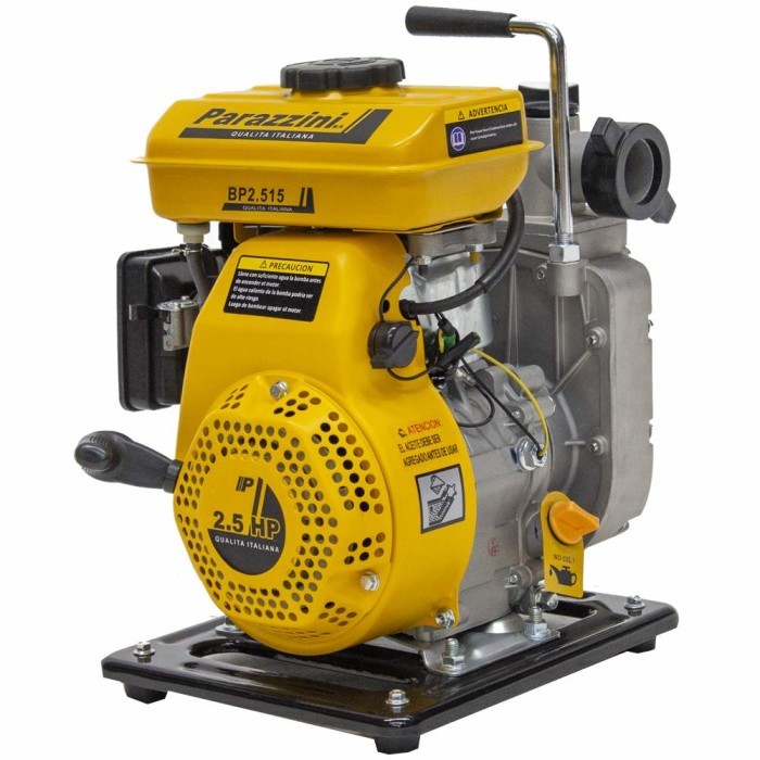 Parazzini BP2.515 Motobomba 2.5 hp 4 tiempos ohv 1.5 pulg