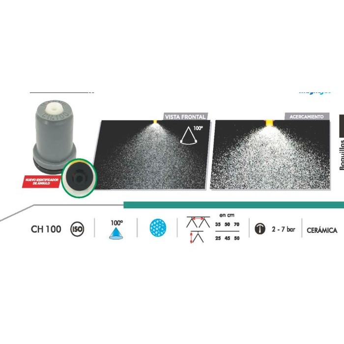 Magnojet M391 Boquilla CH 100º Negra Cono Lleno Ceramica 10pz